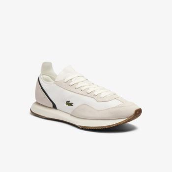 Lacoste Match Break Textile and Suede Sneakers - Tenisky Pánské Béžový / Zelene | CZ-dNbul7